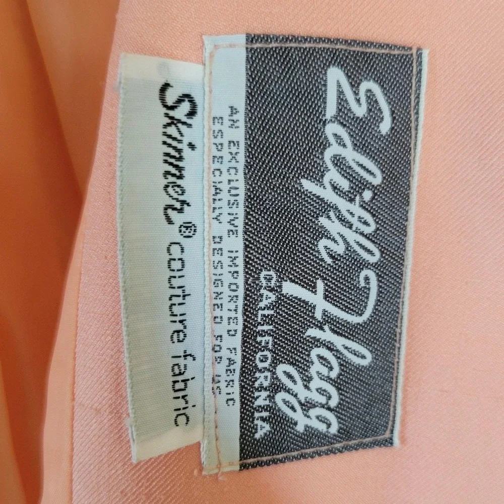 Vintage Edith Flagg California Peach‎ Dress Jacket Set Belt Size 10 AS IS